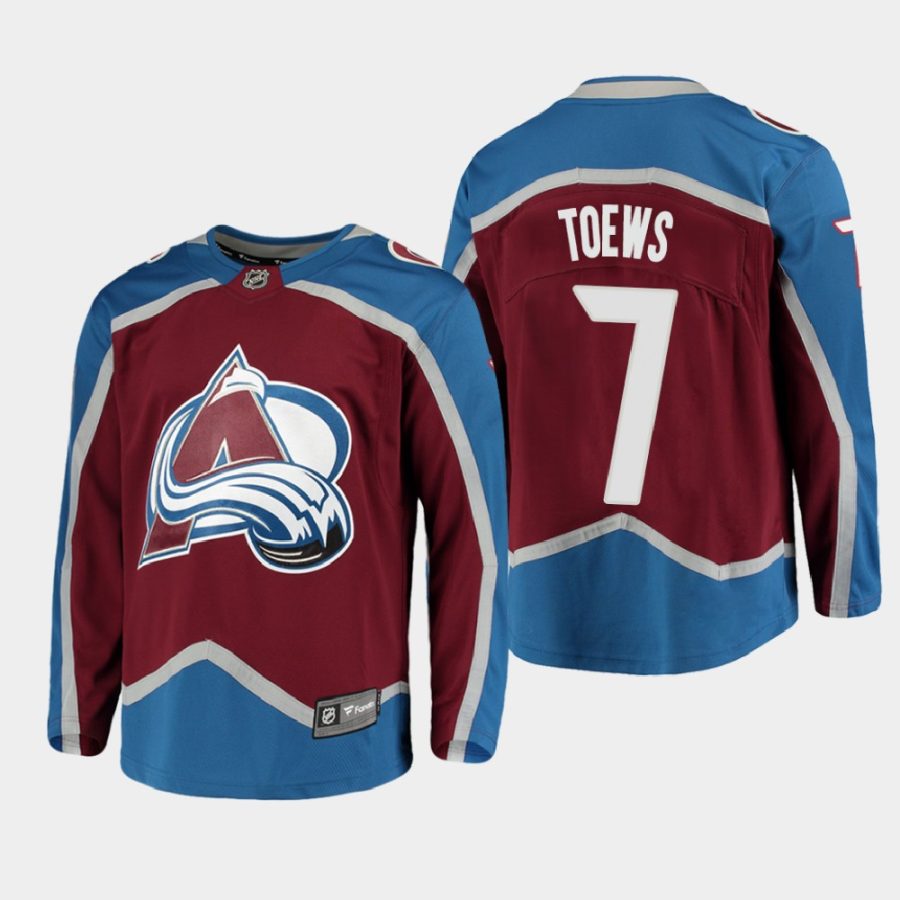 colorado avalanche devon toews home 2020 21 breakaway player jersey burgundy