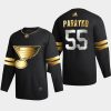 colton parayko blues black golden edition limited authentic jersey