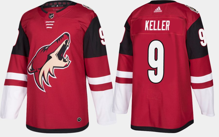 coyotes clayton keller home red jersey