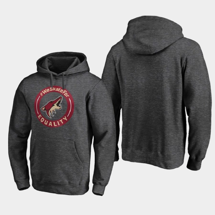 coyotes heather gray 2020 we skate for equality black lives matter hoodie