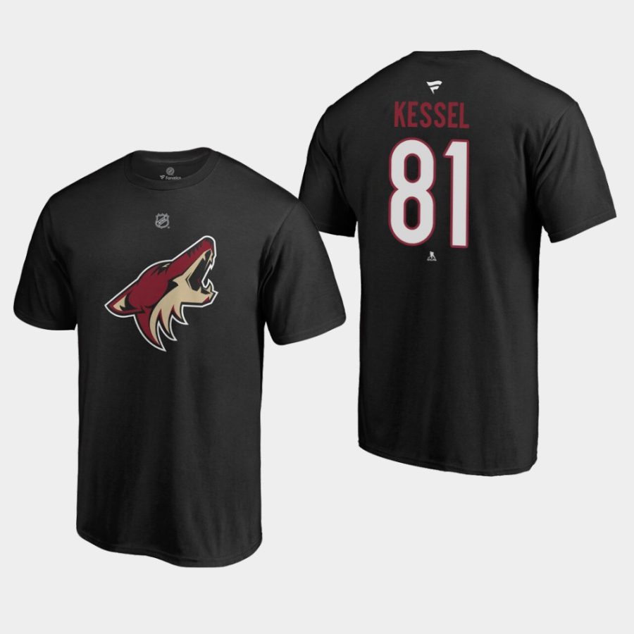 coyotes phil kessel black authentic stack t shirt