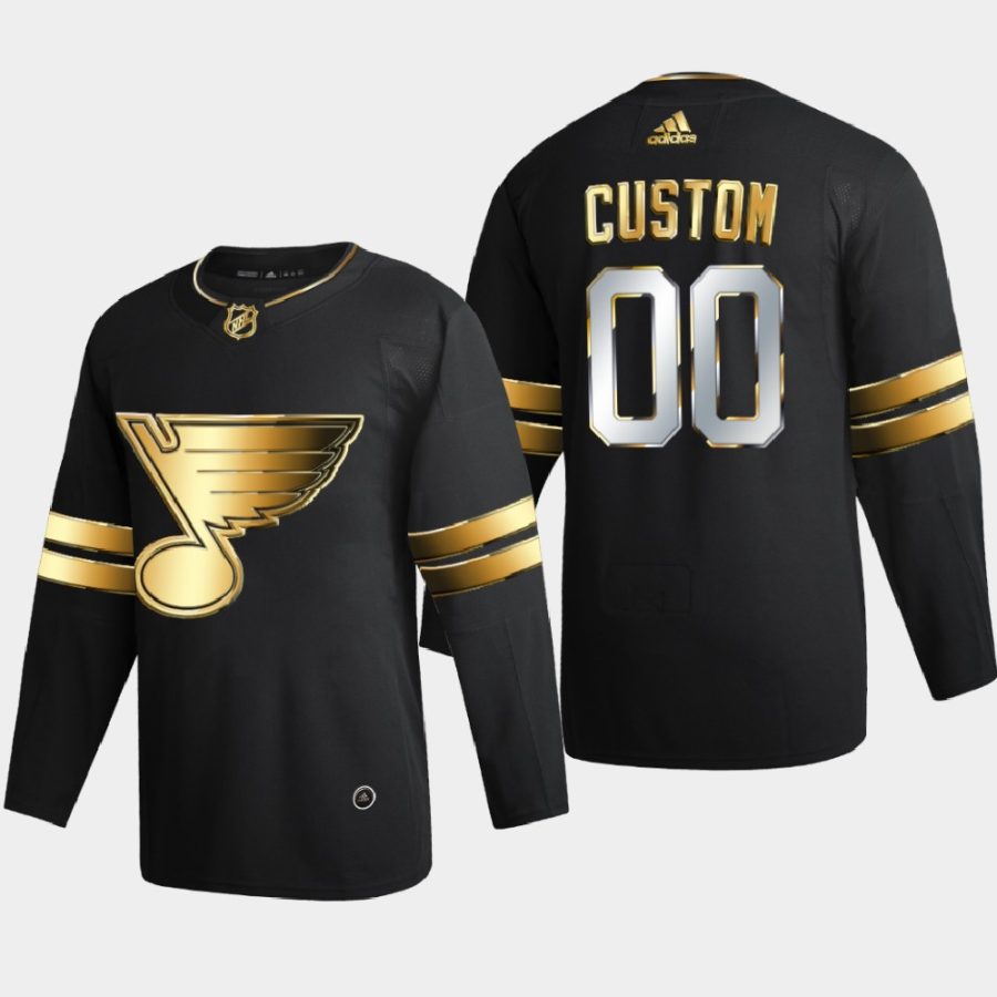 custom blues black golden edition limited authentic jersey