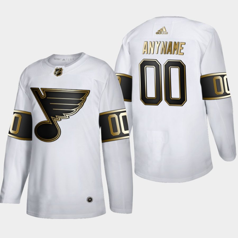 custom blues white nhl golden edition authentic jersey