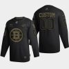 custom bruins black 2020 veterans day authentic jersey