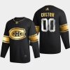 custom canadiens black golden edition limited authentic jersey