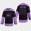 custom canadiens purple 2021 hockey fights cancer night jersey