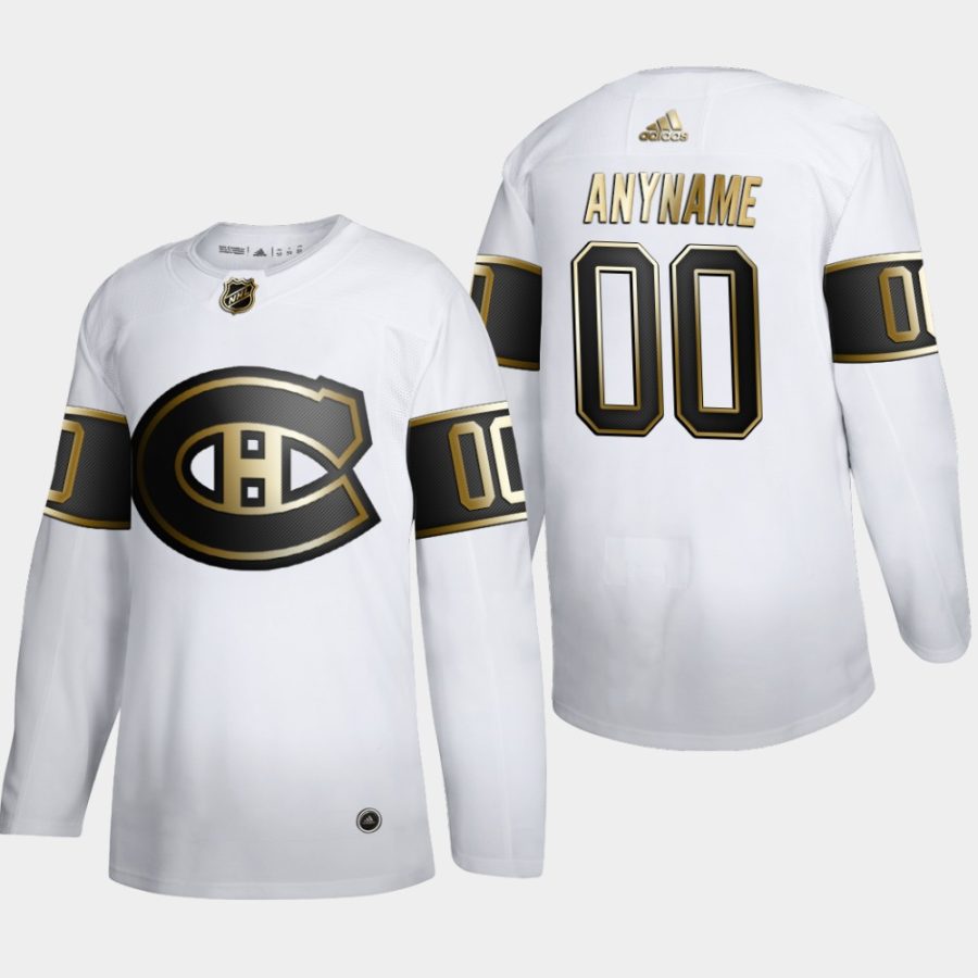 custom canadiens white nhl golden edition authentic jersey