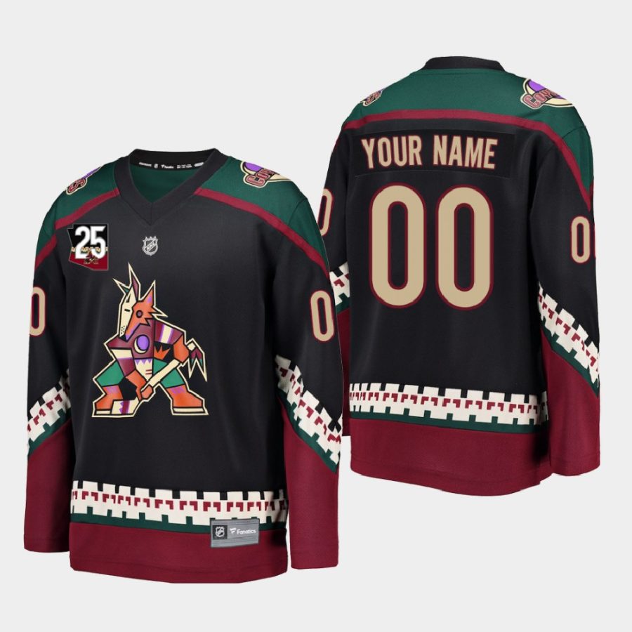 custom coyotes black 25th anniversary kachina alternate jersey 0a