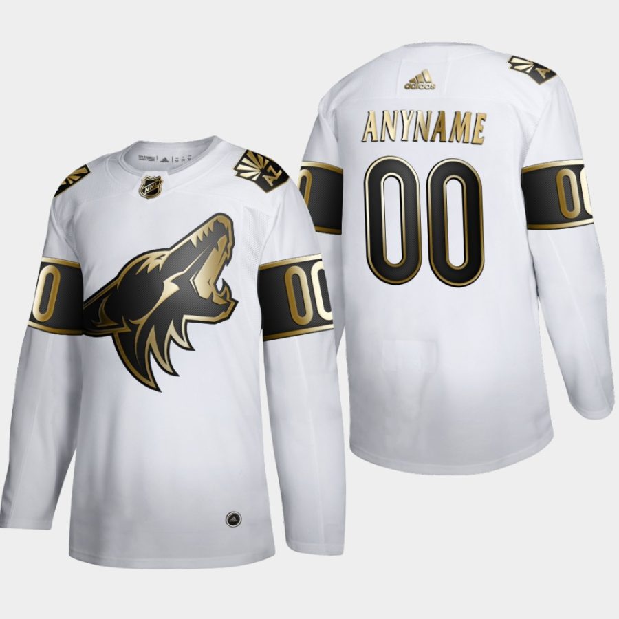 custom coyotes white nhl golden edition authentic jersey