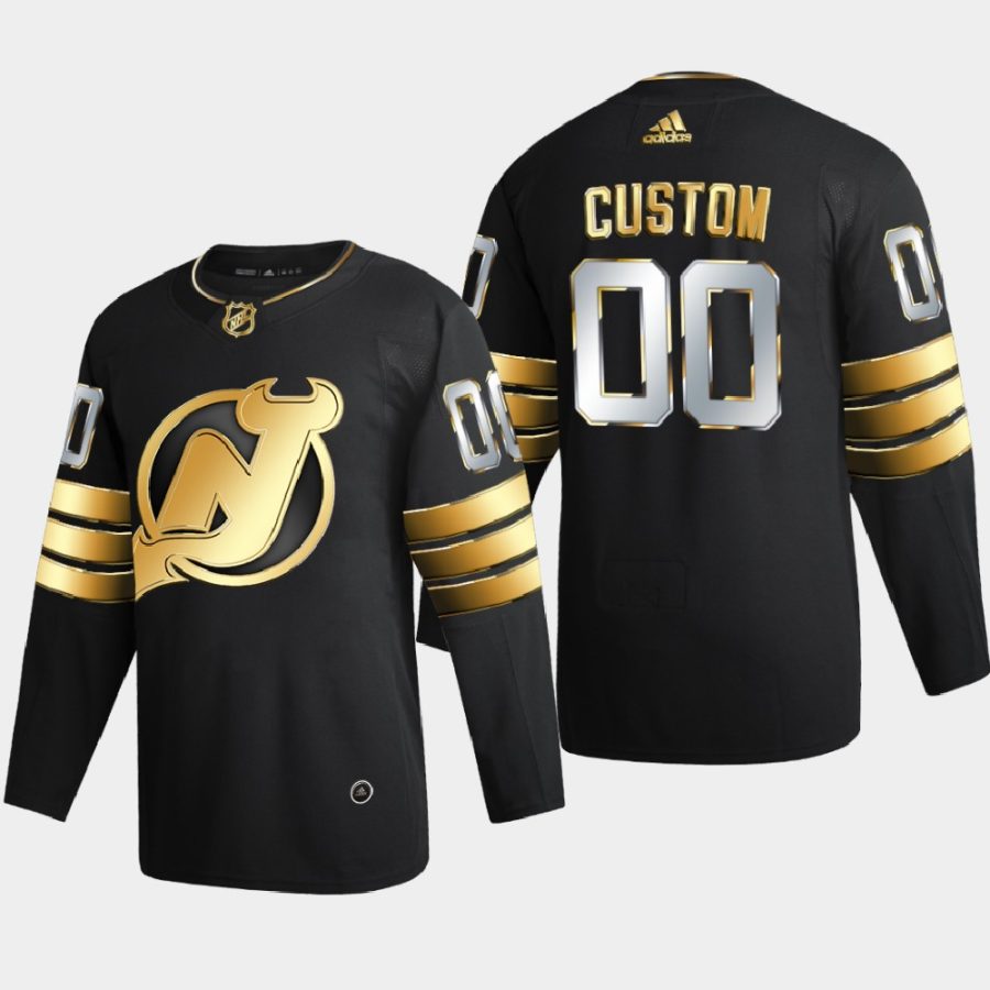 custom devils black golden edition limited authentic jersey