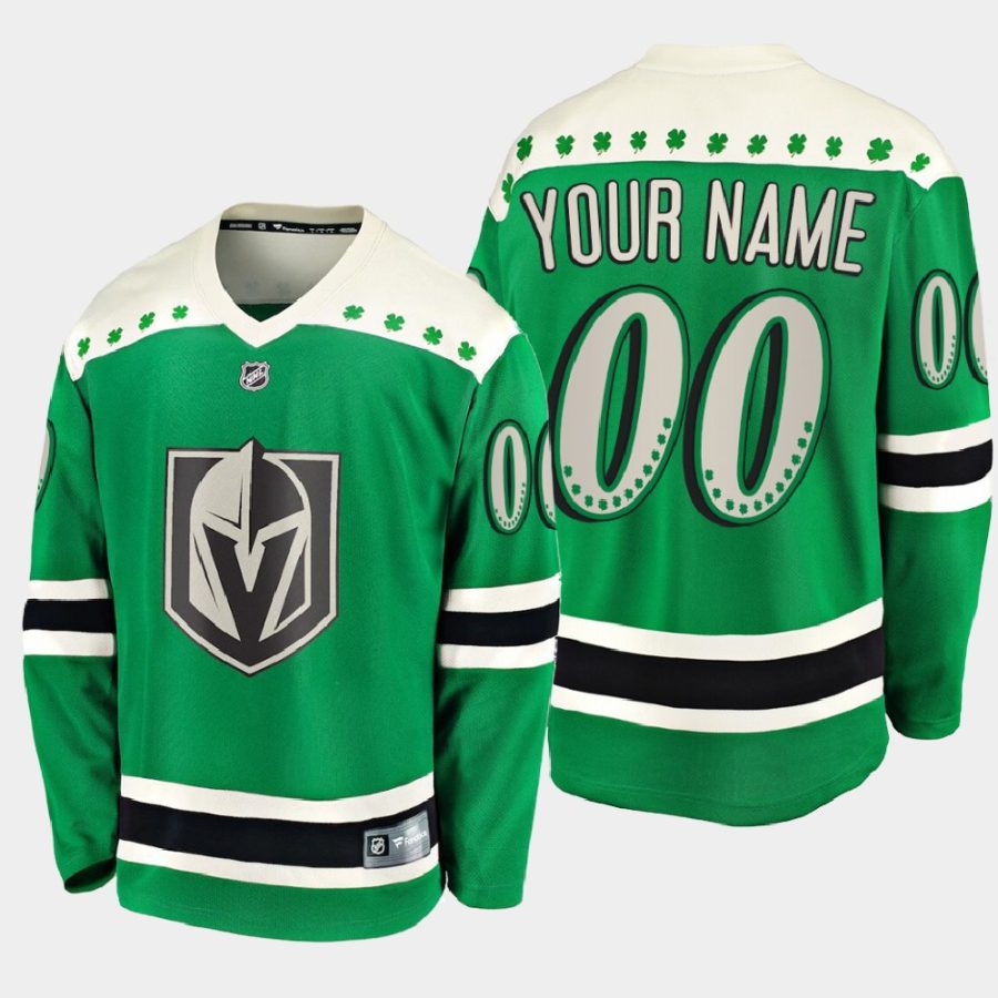 custom golden knights green 2021 st. patricks day jersey