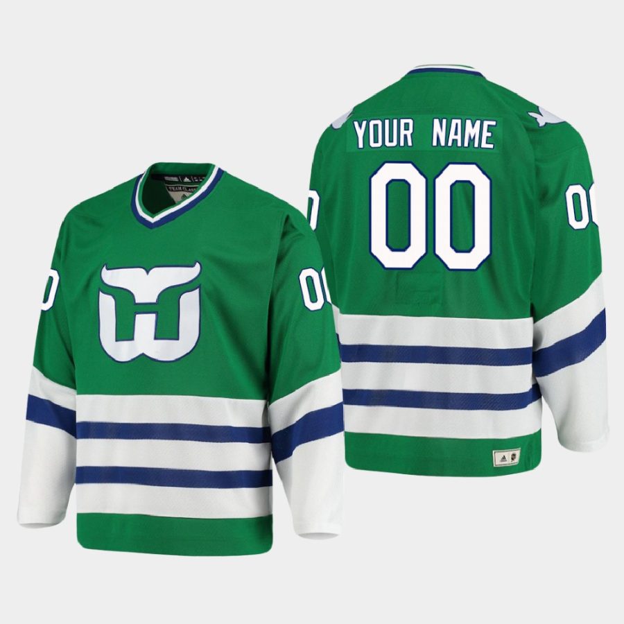 custom hartford whalers green heritage authentic jersey