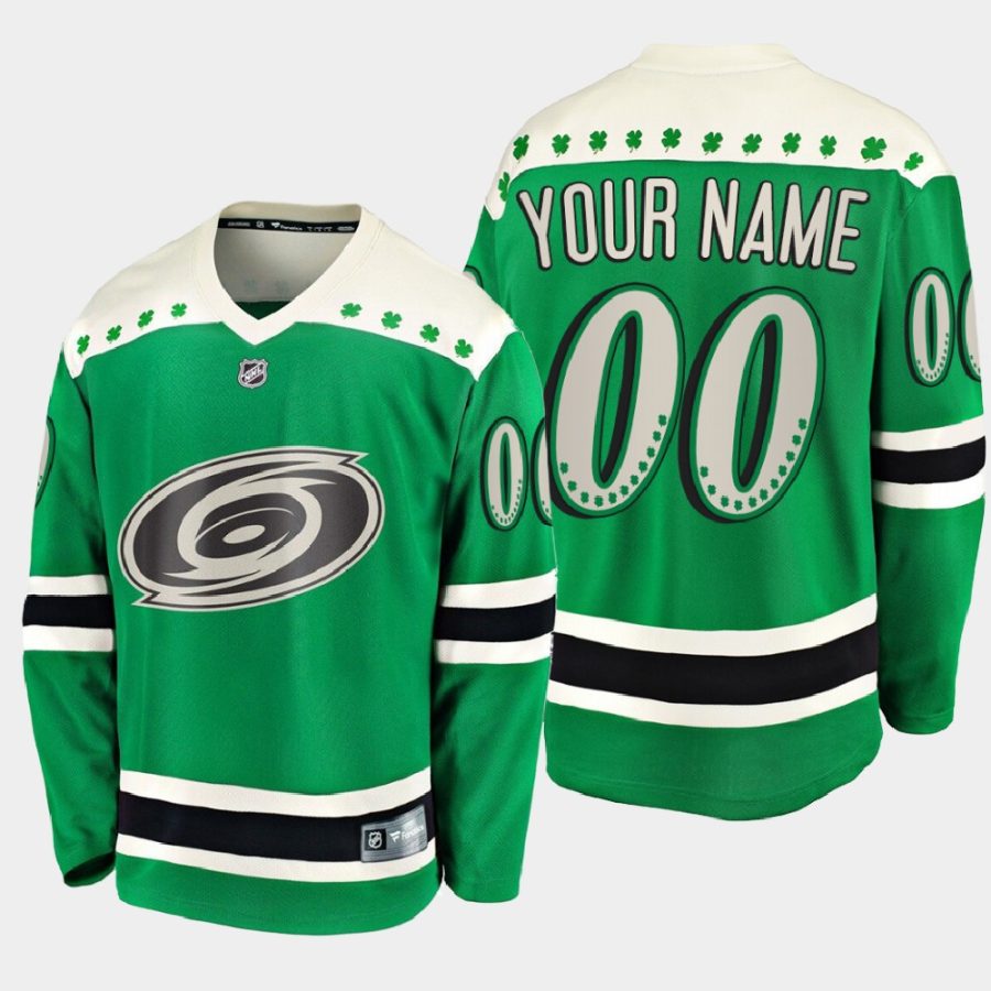 custom hurricanes green 2021 st. patricks day jersey