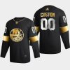 custom islanders black authentic golden limited edition jersey