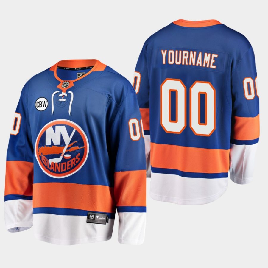 custom islanders royal 2019 home cbw premier jersey