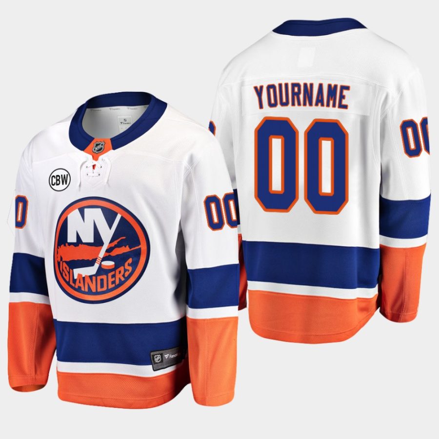 custom islanders white 2019 away cbw breakaway jersey