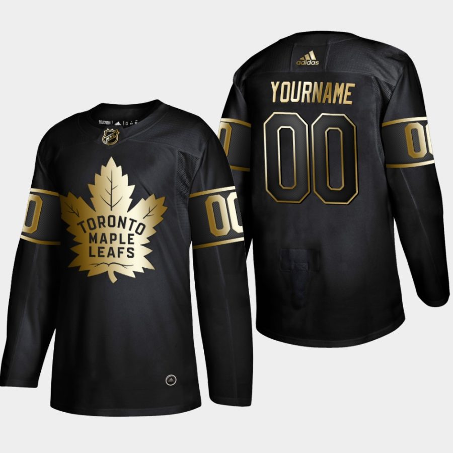 custom maple leafs black 2019 nhl golden edition authentic jersey