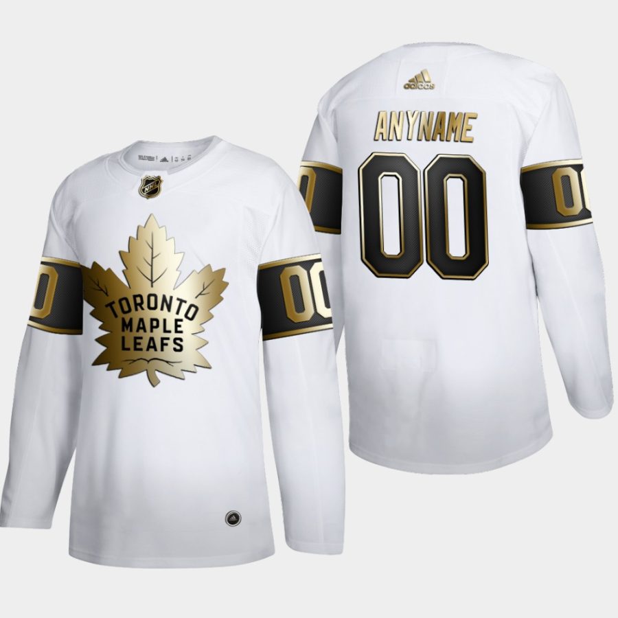 custom maple leafs white nhl golden edition authentic jersey