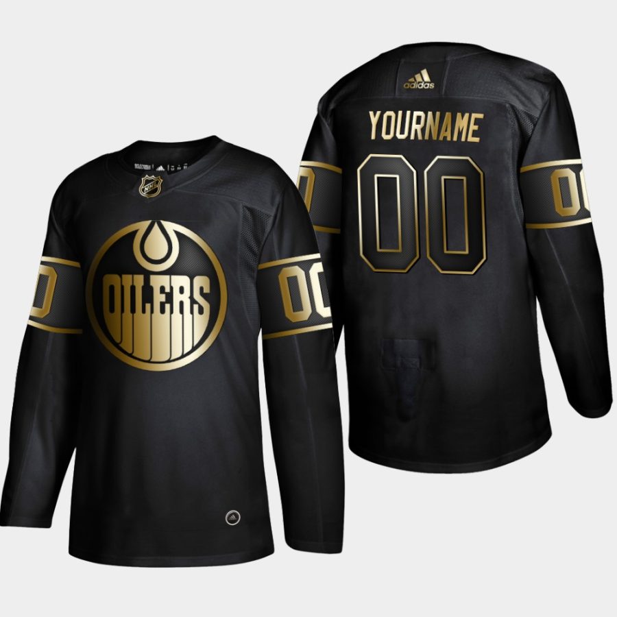 custom oilers black 2019 nhl golden edition authentic jersey