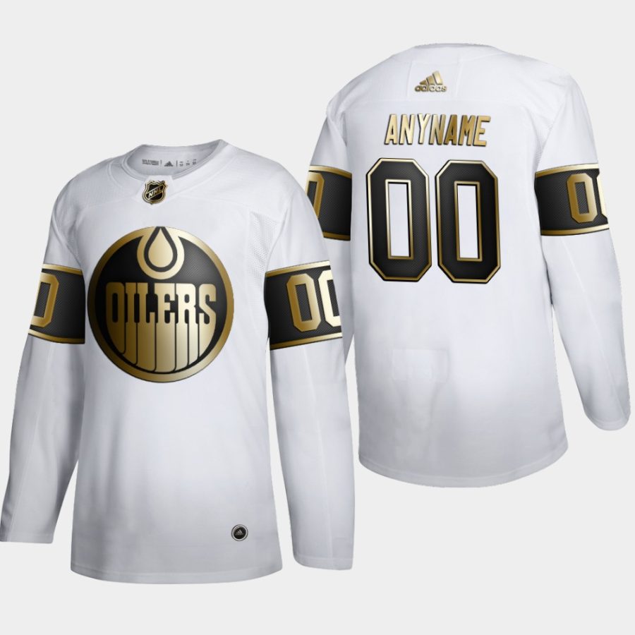 custom oilers white nhl golden edition authentic jersey