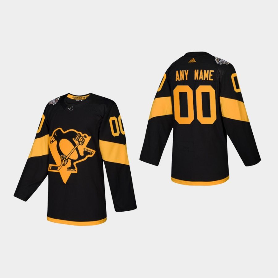 custom penguins black 2019 nhl stadium series adidas authentic youth jersey