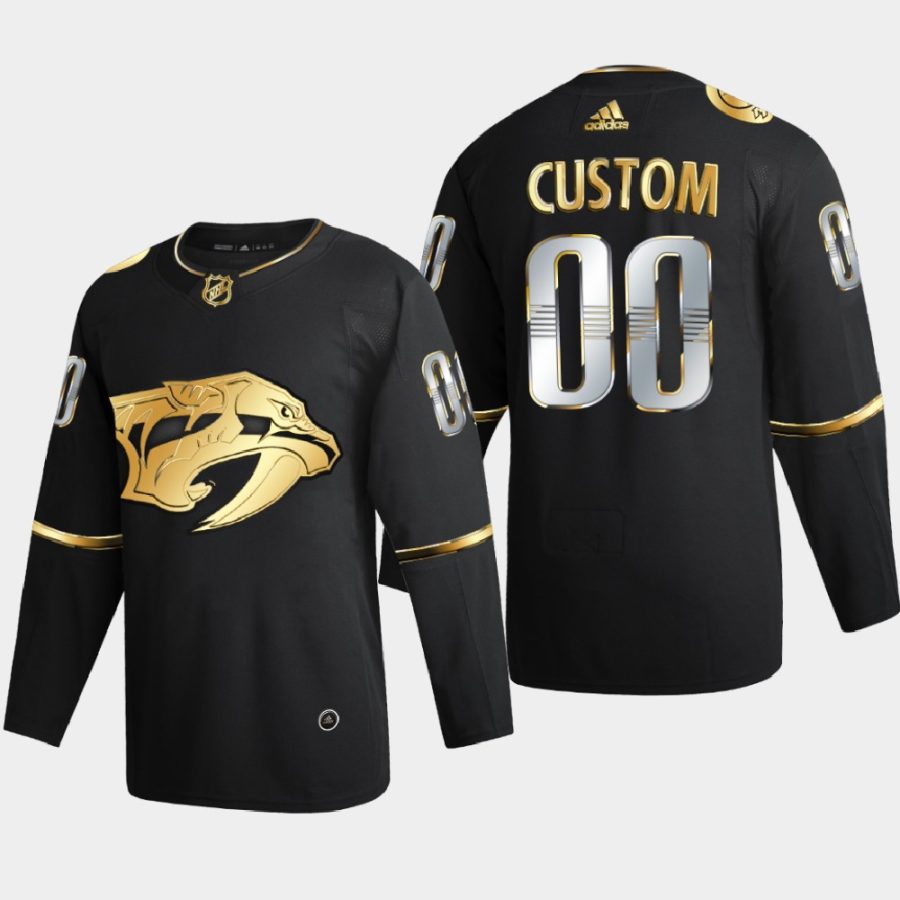 custom predators black golden edition limited authentic jersey