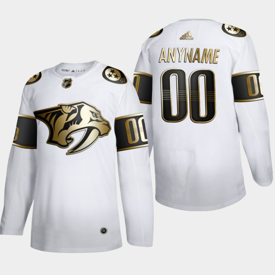 custom predators white nhl golden edition authentic jersey