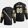 custom rangers black golden edition limited authentic jersey