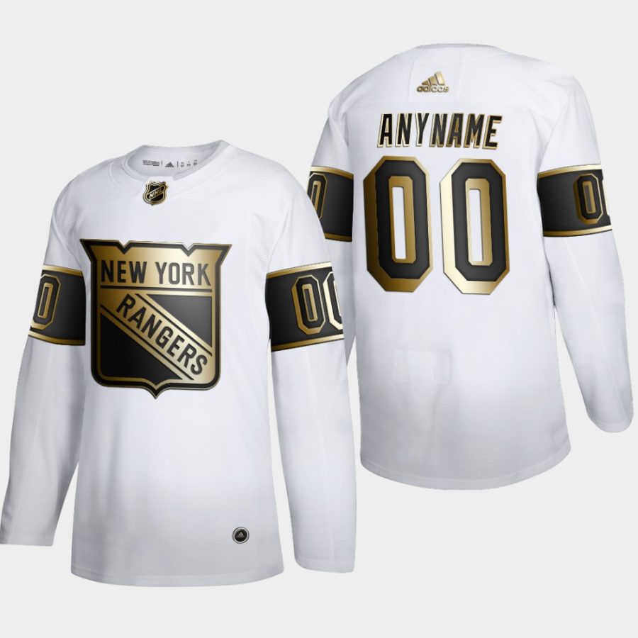 custom rangers white nhl golden edition authentic jersey