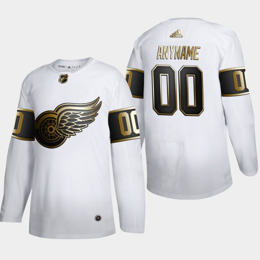 custom red wings white nhl golden edition authentic jersey