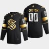 custom seattle kraken black authentic golden limited edition jersey