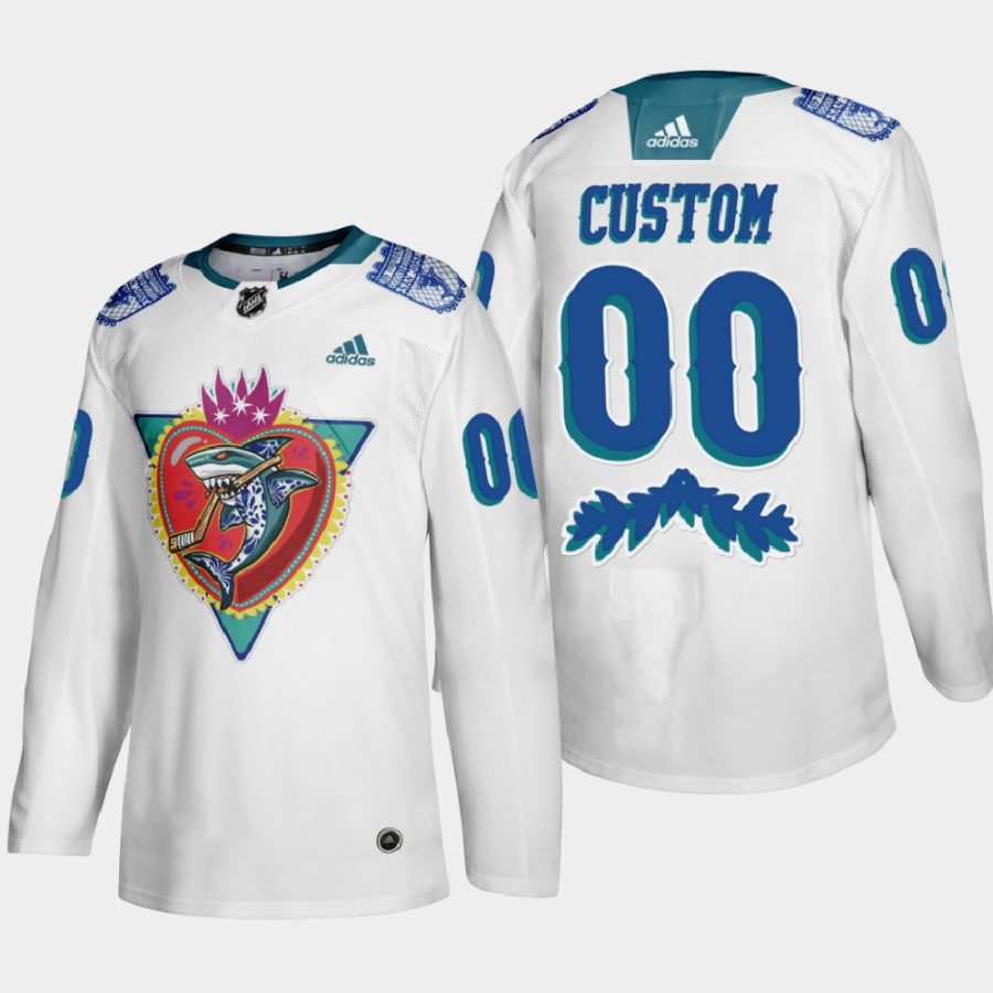 custom sharks white los tiburones night jersey