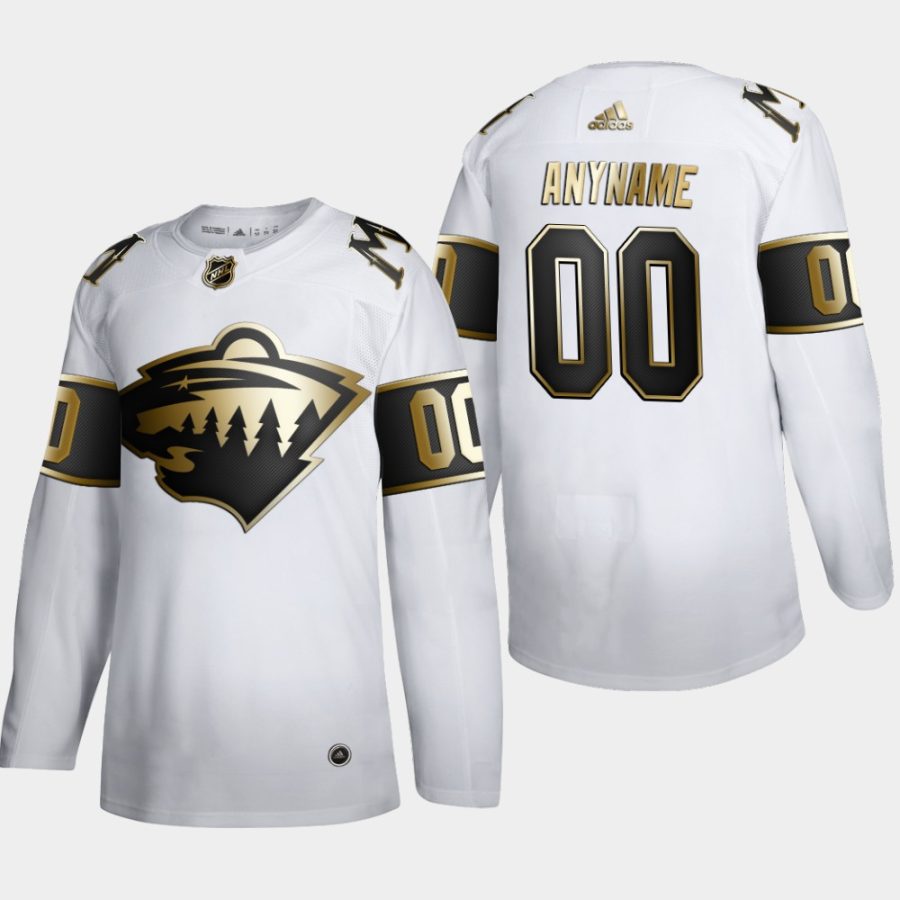 custom wild white nhl golden edition authentic jersey