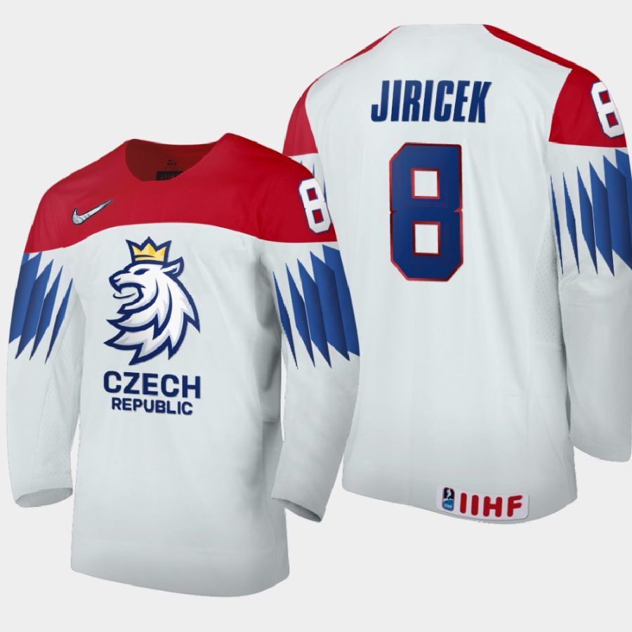 czech republic david jiricek 2021 iihf world junior championship home jersey white