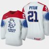 czech republic jaromir pytlik 2021 iihf world junior championship home jersey white