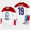 czechia hockey jakub flek 2023 iihf world championship men home jersey white