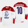 czechia hockey roman cervenka 2022 iihf world championship home jersey white