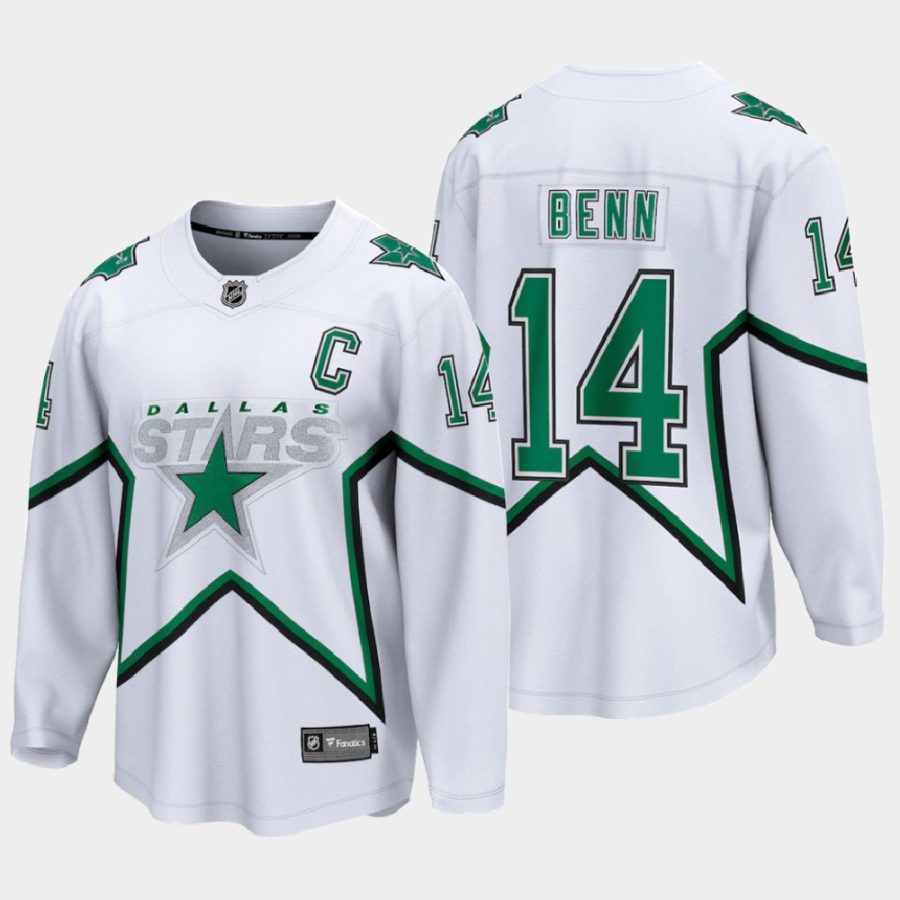 dallas stars jamie benn reverse retro 2020 21 special edition breakaway player jersey white