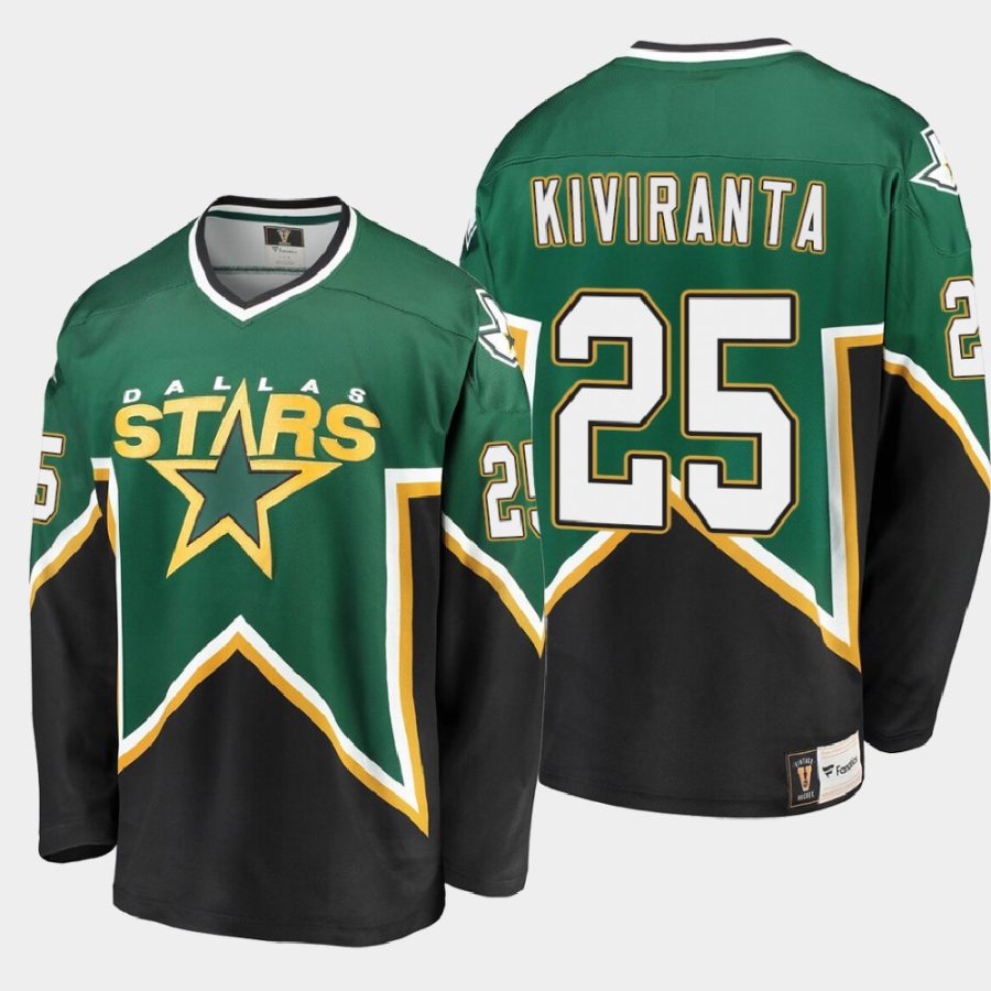 dallas stars joel kiviranta heritage premier player fanatics jersey green