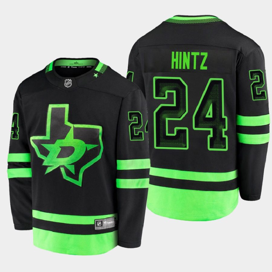 dallas stars roope hintz alternate 2020 21 blackout breakaway player jersey black