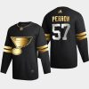 david perron blues black golden edition limited authentic jersey