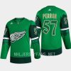 david perron red wings green 2023 st. patricks day primegreen authentic jersey