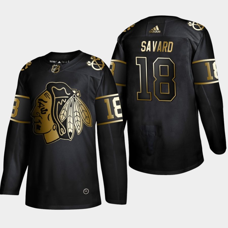 denis savard blackhawks black 2019 nhl golden edition retired player jersey