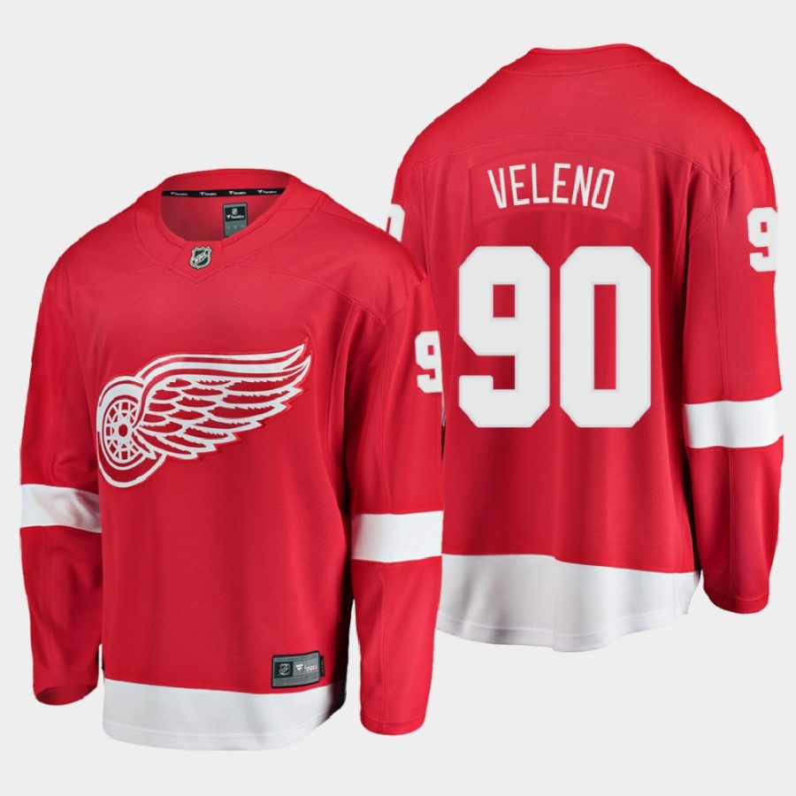 detroit red wings joe veleno home 2021 jersey red