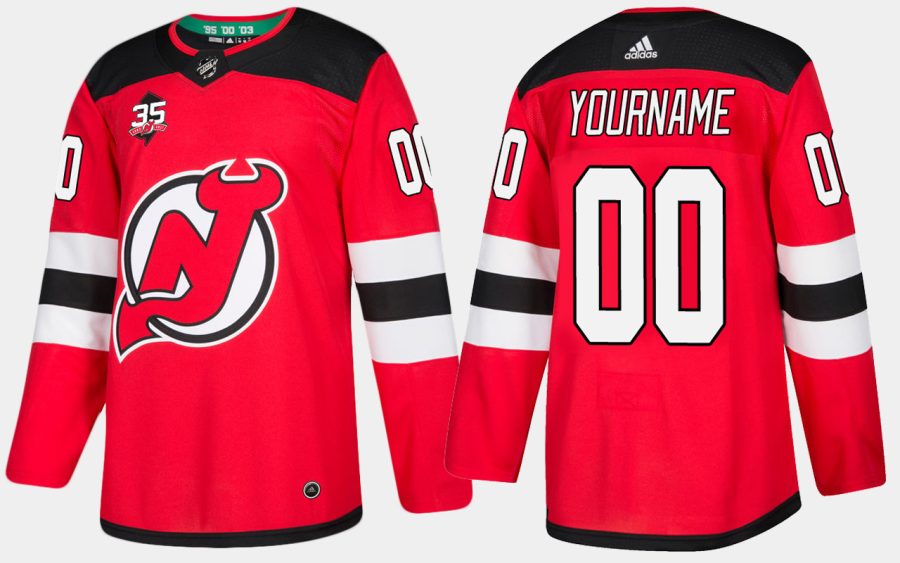 devils custom home red jersey