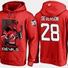 devils damon severson cartoon team color red hoodie