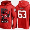 devils jesper bratt cartoon team color red hoodie