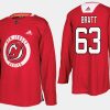 devils jesper bratt home adidas player practice jersey