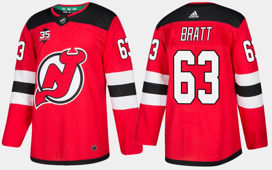 devils jesper bratt home red jersey