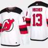 devils nico hischier road adidas authentic player jersey